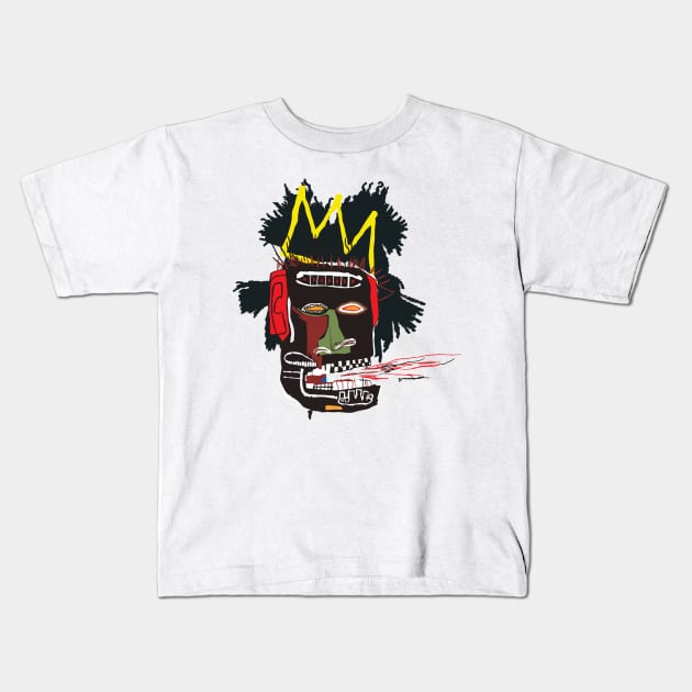 Basquiat Art Style Kids T-Shirt by Sauher